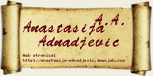 Anastasija Adnađević vizit kartica